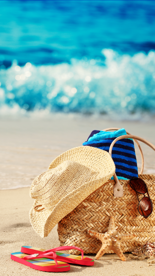Straw hat summer sunshine outdoor - free beach wallpaper for mobile