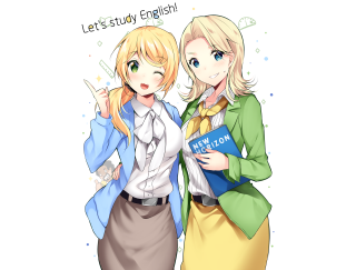 Women holding books standing together - a book free wallpaper