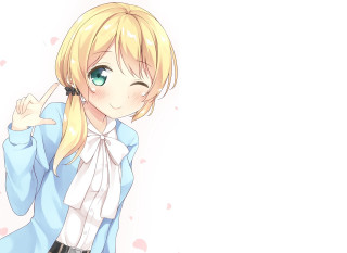 Blonde woman phone blue shirt - woman free wallpaper