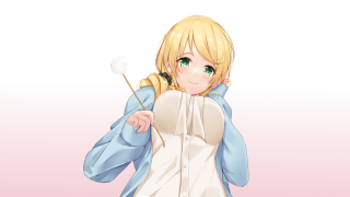 Woman blue jacket white flower - dorothy coke free wallpaper