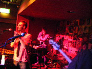 Band microphone keyboard man glowing - david boyd free wallpaper