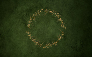 Green background gold circle fire 4 - lord of the rings free wallpaper