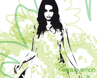 Woman white dress green white - modern european ink painting free wallpaper for desktop