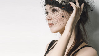 Woman veil flower hair beautiful - her head and a flower free wallpaper