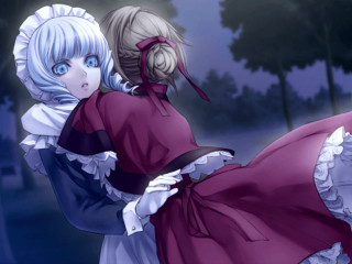 Anime couple hugging park night - a park free wallpaper for desktop