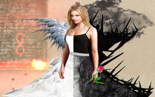Woman dress rose hand angel - a rose free wallpaper
