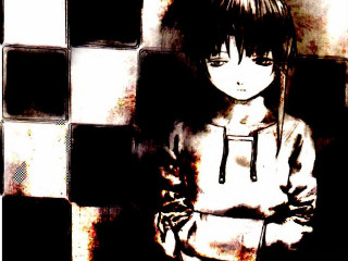 Girl checkered wall arms crossed - gapmoe yandere grimdark free wallpaper for desktop