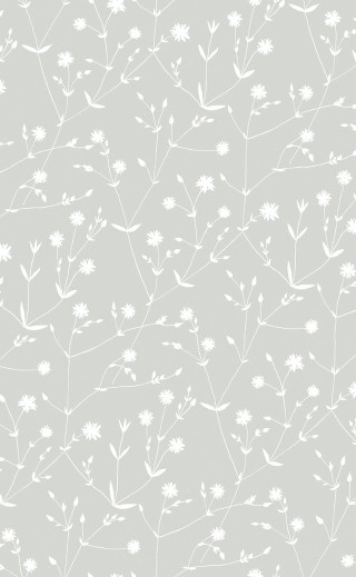 White flower pattern gray background 3 - a screenprint free wallpaper for mobile