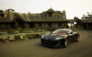 Black sports car house stone - ahmed yacoubi free wallpaper
