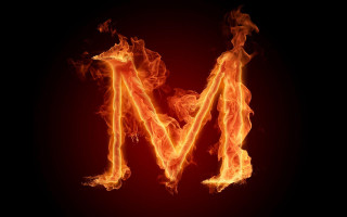 Fire flames letter m black - a letter free wallpaper