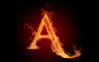 Fire letter black red flame - a red letter free wallpaper
