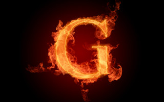Fire letter g black background - diego gisbert llorens free wallpaper for desktop