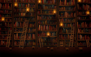 Books ladder candles lights cozy 3 - candle free wallpaper