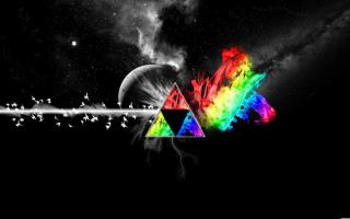 Dark background rainbow triangle black - a black triangle free wallpaper for desktop