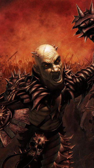 Demonic man with horns and - a demonic looking man free wallpaper