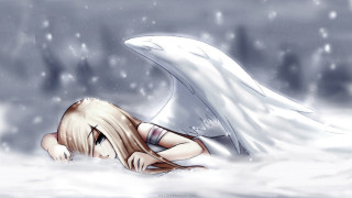 Angel wings snow woman gothic - a white angel free wallpaper for desktop