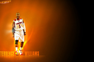 Basketball player white uniform red - photoshop free wallpaper