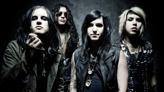 Group long hair piercings pose - a picture together free wallpaper