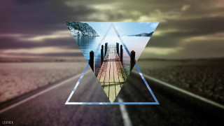 Bridge boat ocean sky geometric - a sky background and a body of water free wallpaper