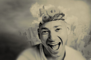 Man crown city clouds building - a crown free wallpaper