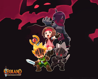 Cartoon characters group dark background - a demon and a demon free wallpaper