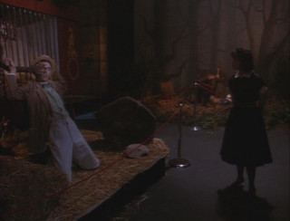 Woman man suit fence microphone - a microphone free wallpaper