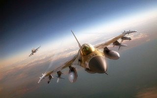 Fighter jet sky plane earth - cgstudio free wallpaper