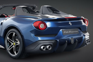 Blue sports car red top - rear free wallpaper