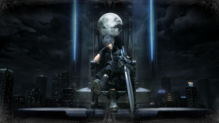 Man sword helmet city night - a sword and a helmet free wallpaper
