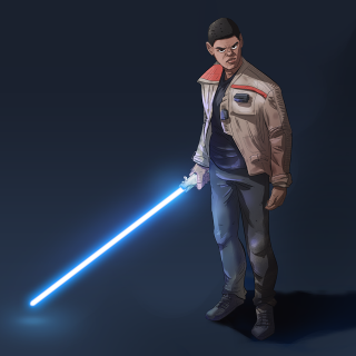 Man jacket lightsaber dark blue - the dark free wallpaper for tablet
