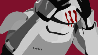 Bloody face helmet holding head - their eye free wallpaper