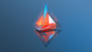 Colorful diamond floating red center - esao free wallpaper for desktop