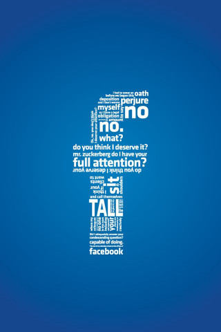 Blue background cross words languages - expressive free wallpaper for mobile