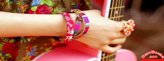 Woman bracelet guitar strap guitar - a cross stitch free wallpaper for desktop