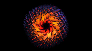 Colorful abstract black background red 2 - spiral design free wallpaper
