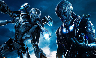 Robots cloudy sky light bulb - les automatiste free wallpaper