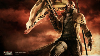 Man holding flag sign sky 2 - apocalyptic free wallpaper