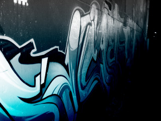 Graffiti wall blue white design - graffiti paint free wallpaper
