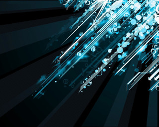 Blue abstract lines dots black - line and dots free wallpaper