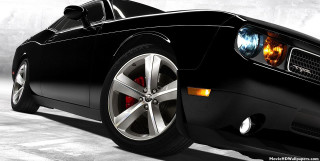 Black car red brakelight front - a black car free wallpaper