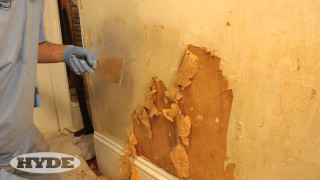 Man blue shirt white gloves - a brown wall free wallpaper for desktop