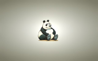 Panda bear sitting paws knees - a panda bear free wallpaper