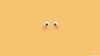 Yellow background two eyes nose - a small amount free wallpaper