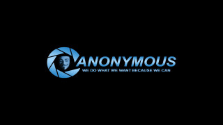 Anonymous company logo mans face - a logo free wallpaper