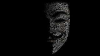 Mask anonymous words face dark - free cyberpunk wallpaper