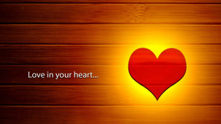Heart light shining love in - a message below free wallpaper