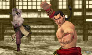 Man red outfit fighting demon - a red outfit free wallpaper