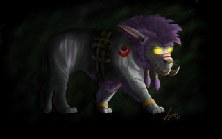 Cartoon cat yellow eyes purple - a purple outfit free wallpaper