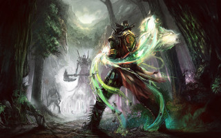 Man forest sword demon back 2 - chris rahn free wallpaper