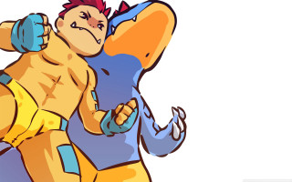 Cartoon character hugging another character - another character free wallpaper